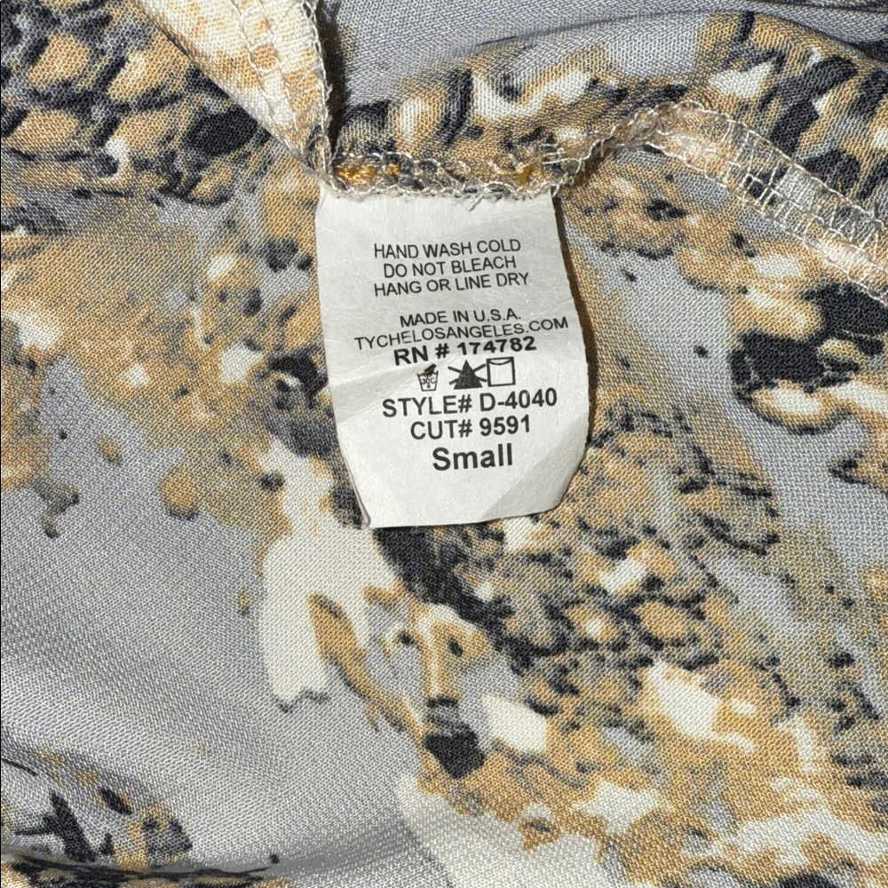 fab'rik Snake Print Mini Dress in Black, Gold, and Cream - Picture 6 of 6